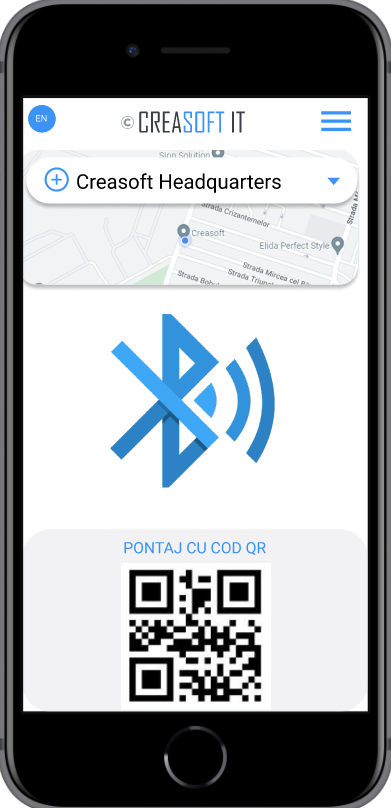 Pontaj mobil cu BLE si cod QR